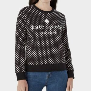 Kate Spade Black Polka Dot Sweatshirt